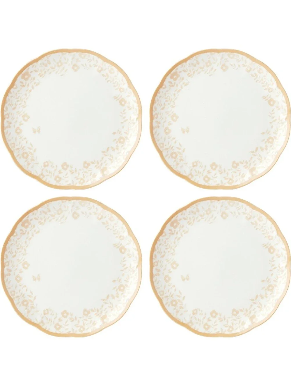 Lenox Butterfly Meadow Cottage Dinner Plate  Set of 3  Goldenrod